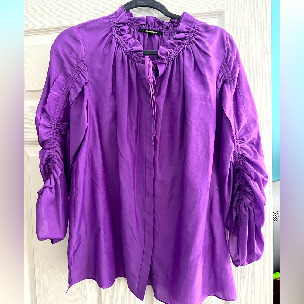 Kobi Halperin pull tie button front blouse